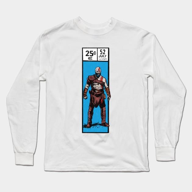 Comic book corner box - Kratos God of War fan art Long Sleeve T-Shirt by MarkScicluna